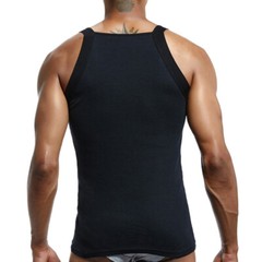 Mens Fitness Tank Top Cotton Polyester Elastic Vest Gym Training Undershirt