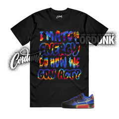 Air Force 1 Low Retro Heat Map Black Racer Blue T Shirt Match MATCH