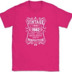 Original Vintage YEAR Age To Perfection T-Shirt Birthday Custom Personalized Tee