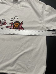 A BATHING APE Baby Milo Store Art T-Shirt Rare White Tee Large BAPE