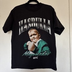 UFC Shirt Mens Small Black Hasbulla Magomedov Graphic Tee T-Shirt MMA Sports