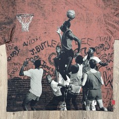 Air Jordan T Shirt Size XL Mens Red Black Graphic Crew 85 Short Sleeve
