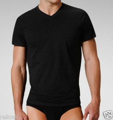 3 CALVIN KLEIN CREW OR V NECK WHITE BLACK GRAY SIZES S M L XL COTTON T-SHIRTS