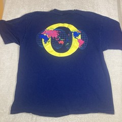 Vintage 90s Allergan Pharma Promo T-Shirt Navy Blue Adult Size XL Drug *Spots
