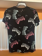 Bailey Men’s Black Poly Cotton Knit Trippy Teddy Bear Graphic Crew Neck Tee M
