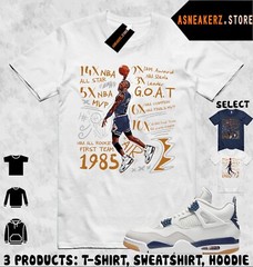 Shirt To Match AJ 4 SB Navy Sneaker Matching Tee MJ 23 Accolades T-Shirt
