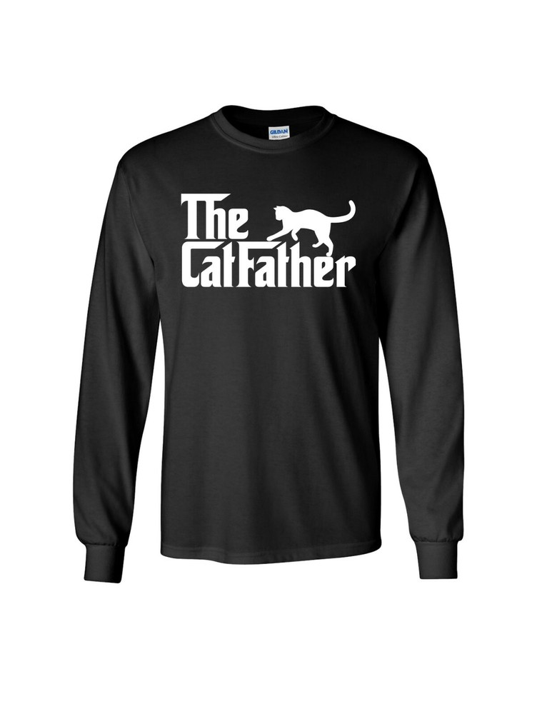 The CATFATHER Funny Long Sleeve T-Shirt /Father’s Day Dad Gift Animal Pet Lover
