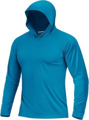 Men’s UPF 50+ Sun Protection Hoodie Lightweight Long Sleeve Fishing Hiking Shirt