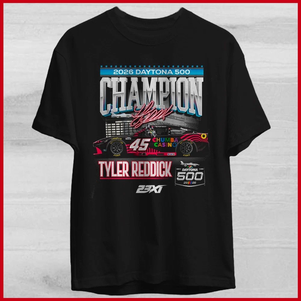 Checkered Flag Sports Tyler Reddick 2026 Daytona 500 Champion USA Reprint Gildan