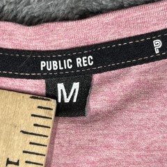 Public Rec Shirt Mens M Pink Henley Short Sleeve Button Stretch Cotton Lyocell