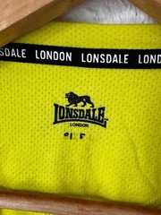 Lonsdale London Neon Yellow Graphic T-Shirt – Mens Large – Sporty Mesh