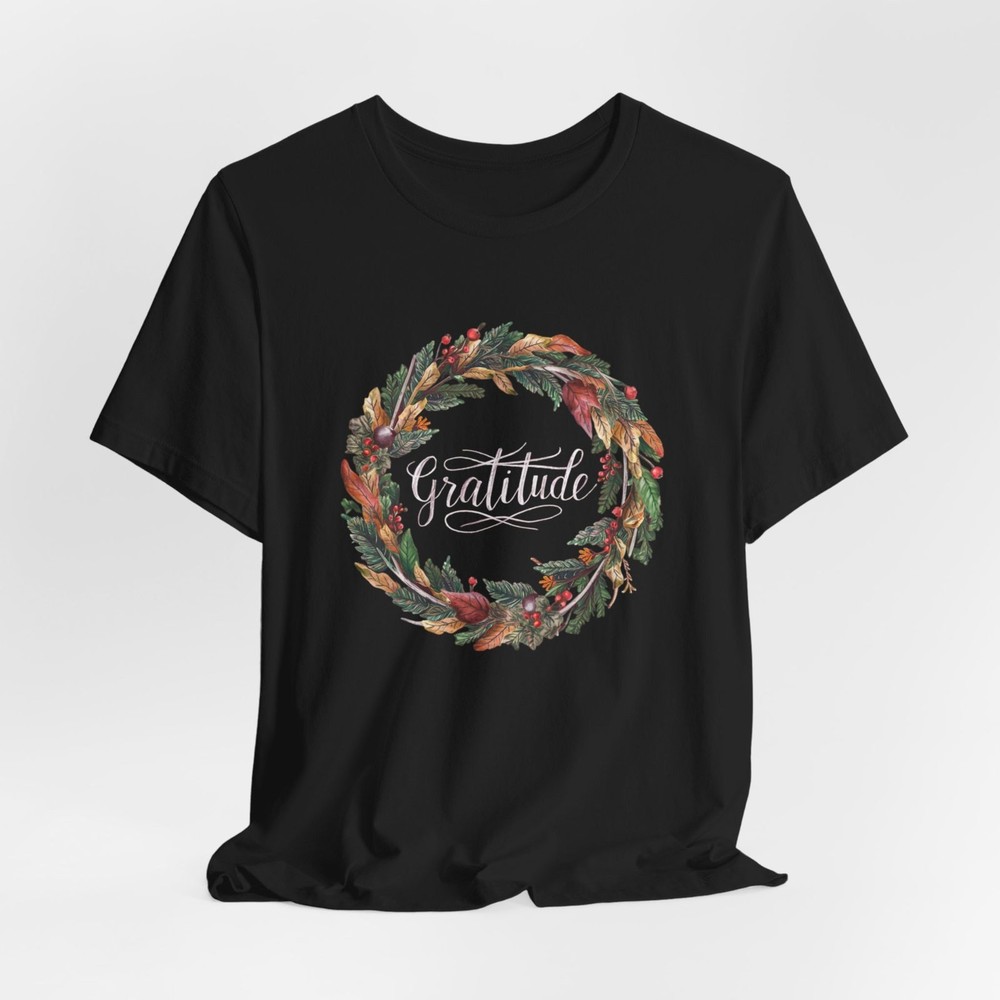 #22 Gratitude Wreath of Thanks Thanksgiving T-Shirt