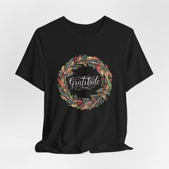 #22 Gratitude Wreath of Thanks Thanksgiving T-Shirt