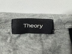 Theory Colorfield Tee Grey Cotton Jersey Short Sleeve 3D Print Crew T-shirt Sz L