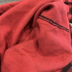 POLO RALPH LAUREN Checkered Plaid Long Sleeve Thermal Tee Red Black Size M L/S