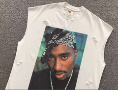 2Pac Legacy Oversized Graphic T-Shirt – White Streetwear Edition