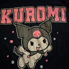 Kuromi by Sanrio T-Shirt Mens Large Black Graphic Print Cartoon Character