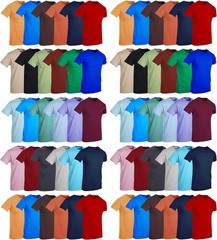 SOCKS’NBULK 60 Pack of Bulk Mens Cotton Crew Tshirts, Assorted Sleeve Tee Shirts