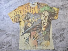 Vintage DC Comics Originals All Over Print Joker T-Shirt Sz M Cream/Off-White