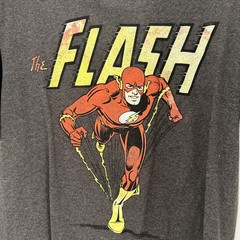 Vintage DC Comics T-Shirt the Flash Graphic Tee, Charcoal Grey SS Men’s
