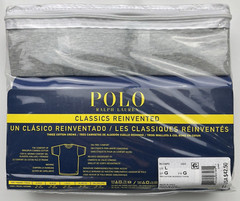 Polo Ralph Lauren Classic Fit Multicolor Cotton Crew 3 Pack T-Shirts Size Large