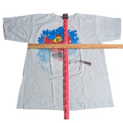 ⛷️👀🔥 VTG Blue Dolphin Down Hill Skiing Single Stitched T Shirt CLEAN Large HTF