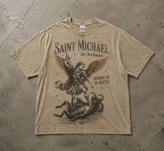 The Archangel Comfort Colors Shirt – St. Michael Catholic Quote Tee – Gildan Uni
