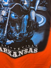 2009 Fayettevilla AK Arkansas Orange Motorcycle Biker Shirt Tee 2000s M Medium