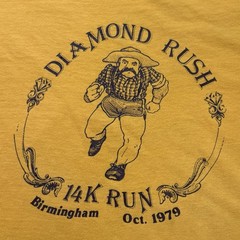 Vintage 1979 Diamond Rush 14K Run Birmingham AL Single Stitch T Shirt L 70s