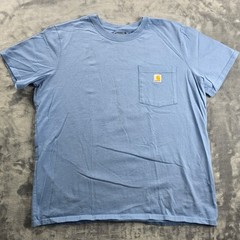 Carhartt Pocket T-Shirt Mens XL Light Blue Loose Fit K87 Short Sleeve Tee