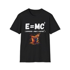 E=MC2 Espresso T-Shirt | Funny Coffee Espresso Science Formula Meme