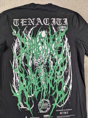 Tenaciti Studios T-Shirt Mens Large Black Ghost Graphic Distressed Streetwear