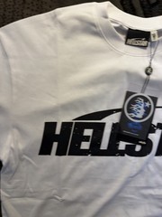 HELLSTAR Men’s White Graphic Logo Crew Neck Short Sleeve T-Shirt Tee Size XL