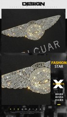 New Fashion Abstract Pattern Rhinestones Summer Short Sleeve Luxury Men T-Shirt