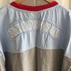 VTG 90s MECCA DNM Streetwear Embroidered Graphic T-shirt Men’s Size 3X