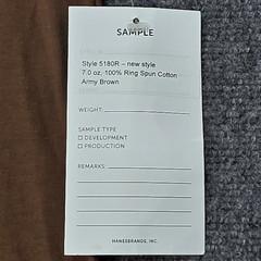 Men’s Medium Hanes Beefy- Army Brown 7oz 100% Ring Spun Cotton Heavy T-Shirt