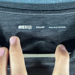 REI Co-op Men’s T-Shirt Size XXL Black Heather Short Sleeve Top Tee Performan