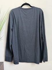 UNTUCKit Albarino Henley Shirt Men’s XXL Gray Long Sleeve Cotton Blend Regular