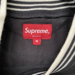 Supreme Striped Rib Logo L/S Top black