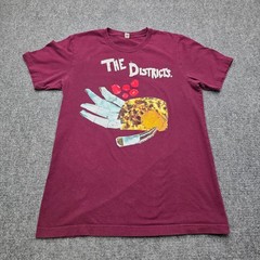 Medium The Districts Band T-Shirt Men Maroon Indie Rock Tour Graphic Bella Canva