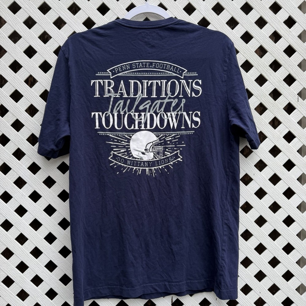 Champion Penn State Nittany Lions Game Happy Valley Football Blue Shirt Size M