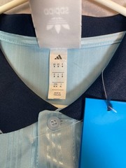 Adidas Originals Oasis Jacquard Jersey Mens Medium Blue Striped Soccer Shirt NWT