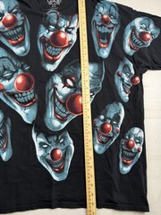 Liquid Blue Eviil Killer Clowns T Shirt All Over Print AOP Horror Y2K Mens 2XL