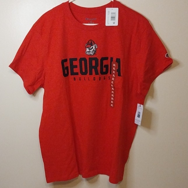 Champion Georgia Bulldogs Red XL Men’s Graphic Short Sleeve Crew Neck Shirt