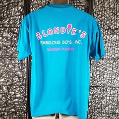 VINTAGE BLONDIE’S FABULOUS 50’s MENS T TEE SHIRT L 42-44 SINGLE STITCH BLUE