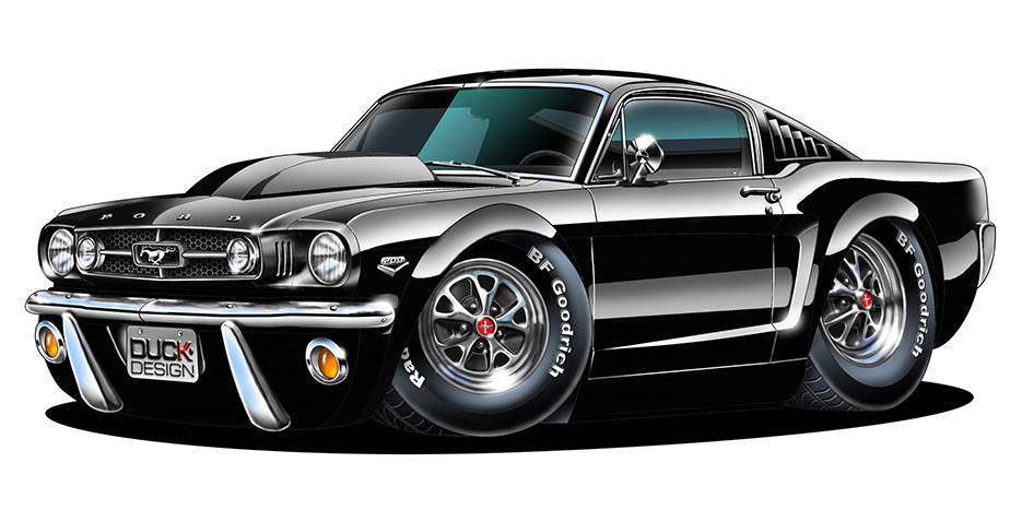 1965 1966 Ford Mustang Muscle Car Art Print NEW
