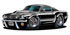 1965 1966 Ford Mustang Muscle Car Art Print NEW