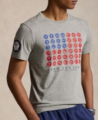 Polo Ralph Lauren T-Shirt Men’s Small Grey Heather Custom Slim Fit Team USA