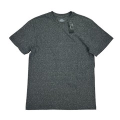 Alfani Mens Crewneck Short Sleeve Regular Fit Undershirt T-Shirt Heather Black S