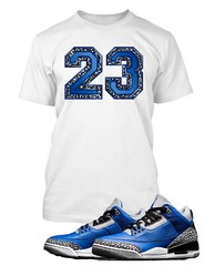 Streetwear 23 Compatible with J3 Royal Sneaker Tee to Match with Big Tall Sm